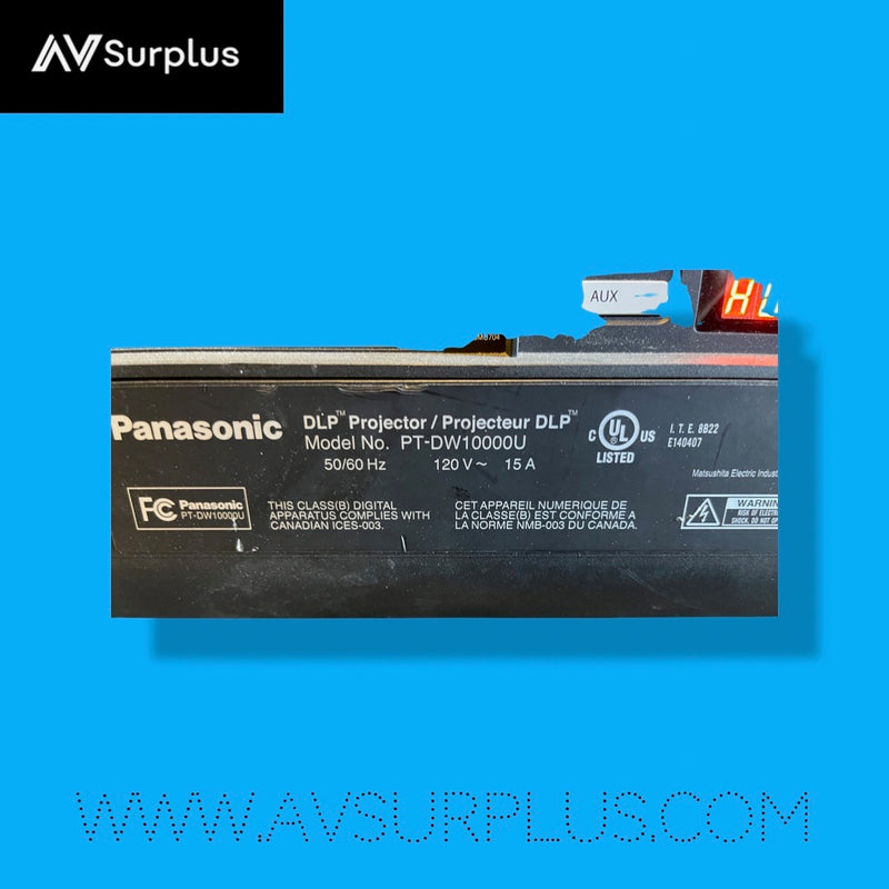 Panasonic PT-DW10000U DLP Projector PH: 7242 LH: 411 831 938 958 w/Lens